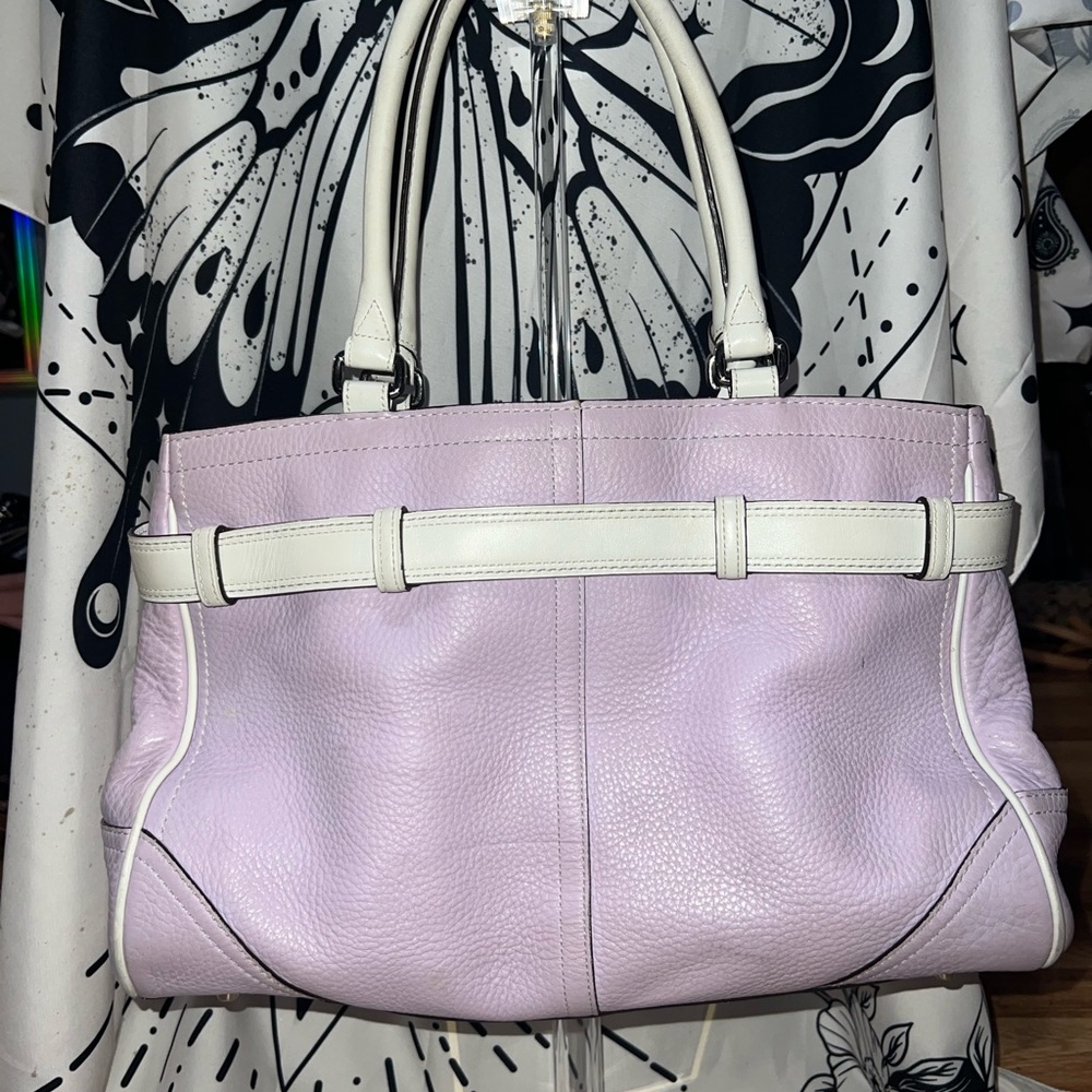 Coach Lavender Hampton Satchel Shoulder Bag - Picture 2 of 6